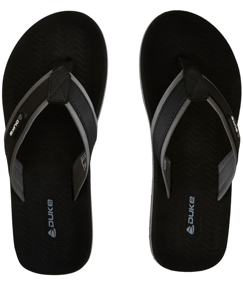     			Duke Black Men's Thong Flip Flop