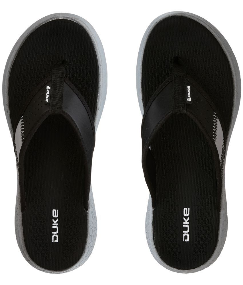     			Duke Black Men's Thong Flip Flop