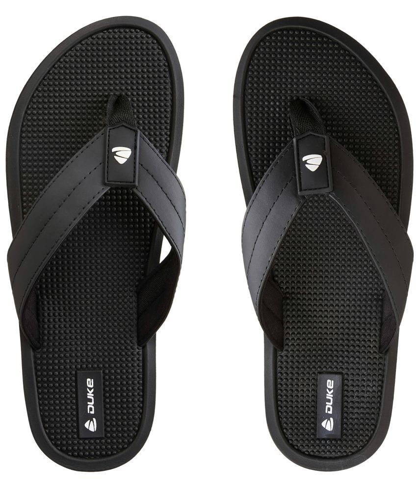     			Duke Black Men's Thong Flip Flop