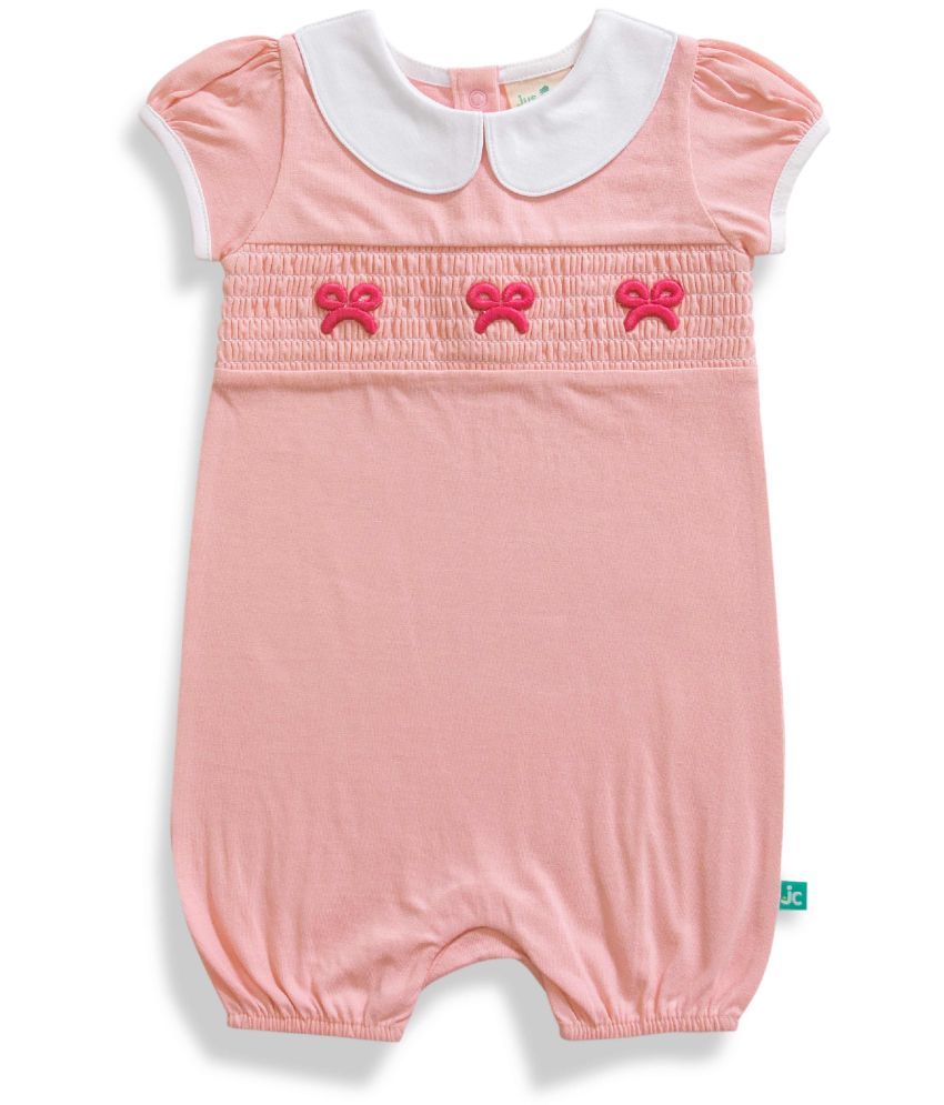     			Juscubs Pink Cotton Rompers For Baby Girl ( Pack of 1 )