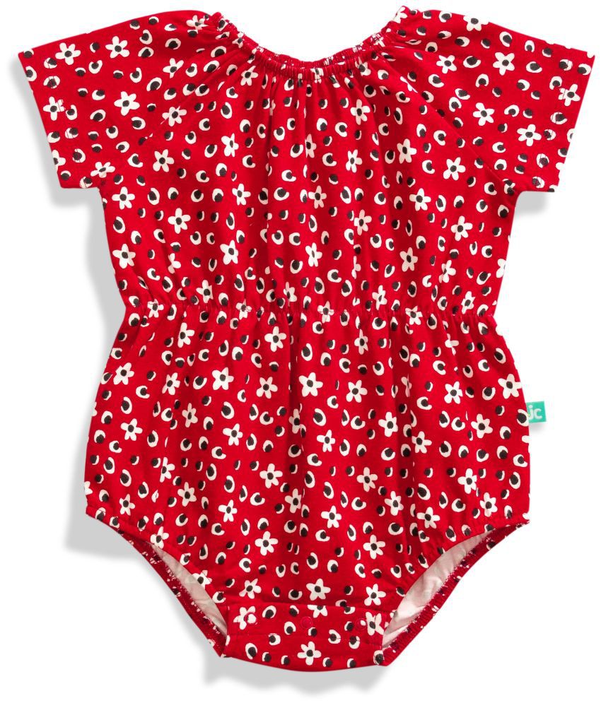     			Juscubs Red Cotton Bodysuit For Baby Girl ( Pack of 1 )