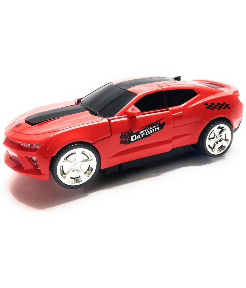     			RAINBOW RIDERS automatic 2-in-1 deformation toy car with light music and bump function (sports car 1)- For  Kids Girls & Boys Age 2, 3, 4, 5, 6, 7, 8 Plastic Battery Operated Toy