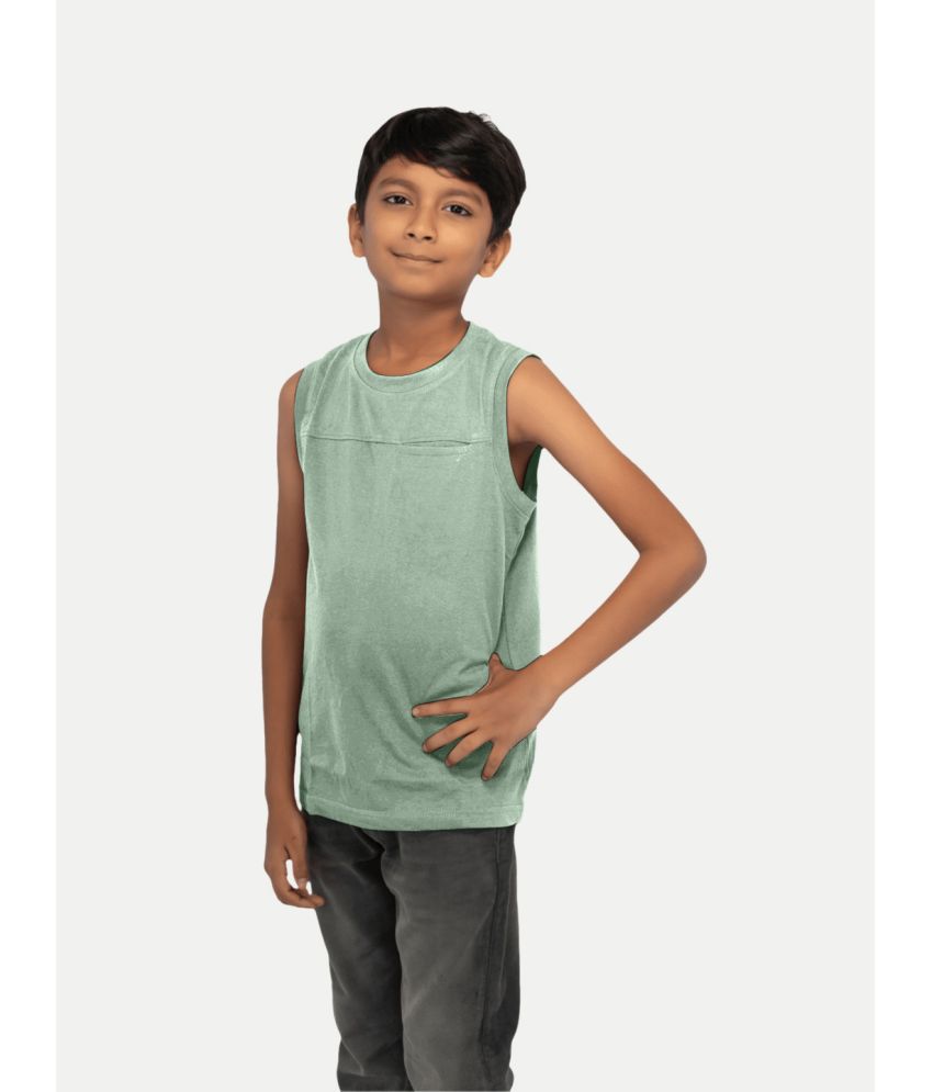     			Radprix Green Cotton Blend Boy's T-Shirt ( Pack of 1 )