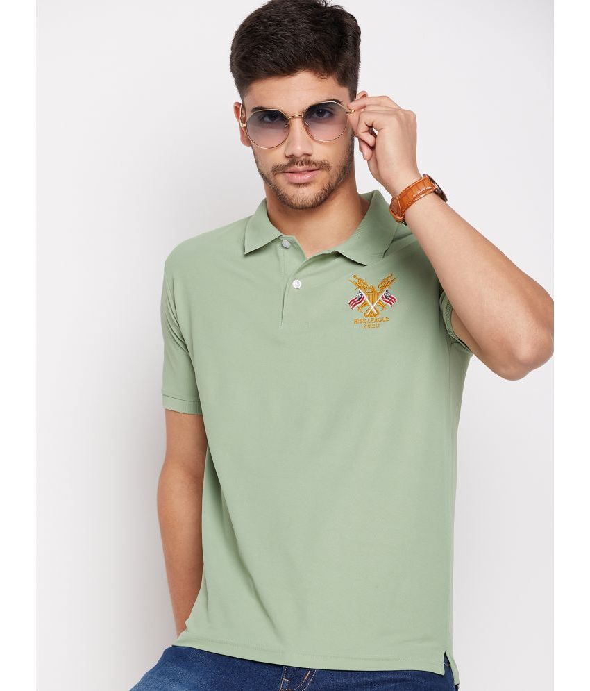     			Riss Pack of 1 Polyester Regular Fit Solid Half Sleeves Men's Polo T Shirt ( Sea Green )