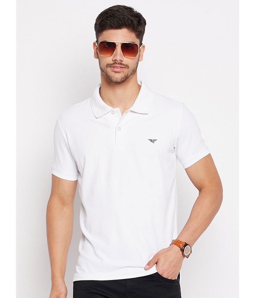     			Riss Polyester Regular Fit Solid Half Sleeves Men's Polo T Shirt - White ( Pack of 1 )