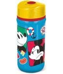 Gluman Disney Mickey Twisty Water Bottle for Kids with Flip-Top Closure - 390ml