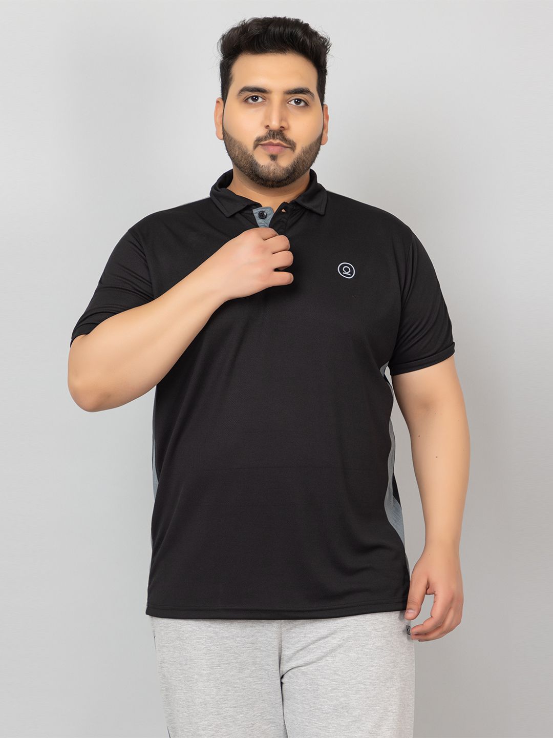     			Chkokko Polyester Regular Fit Solid Half Sleeves Men's Polo T Shirt - Black ( Pack of 1 )