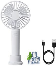 Rechargeable hand fan with USB charging  3 adjustable wind speeds ( Multicolor ).