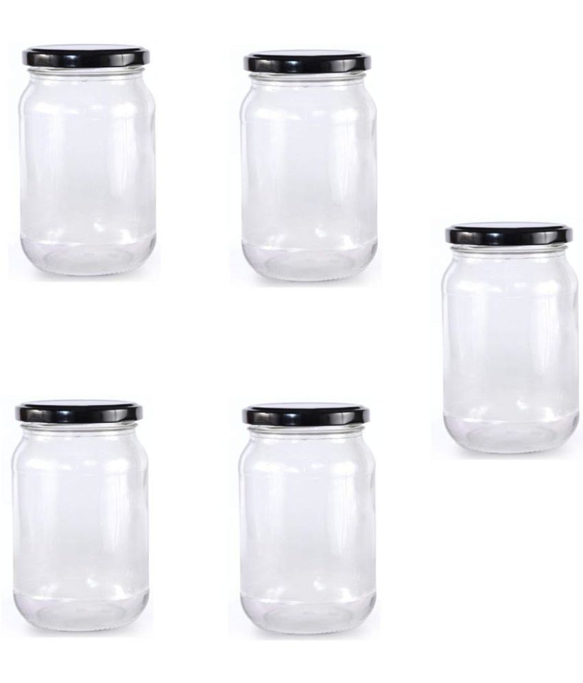     			AFAST Glass Container Glass Transparent Utility Container ( Set of 5 )