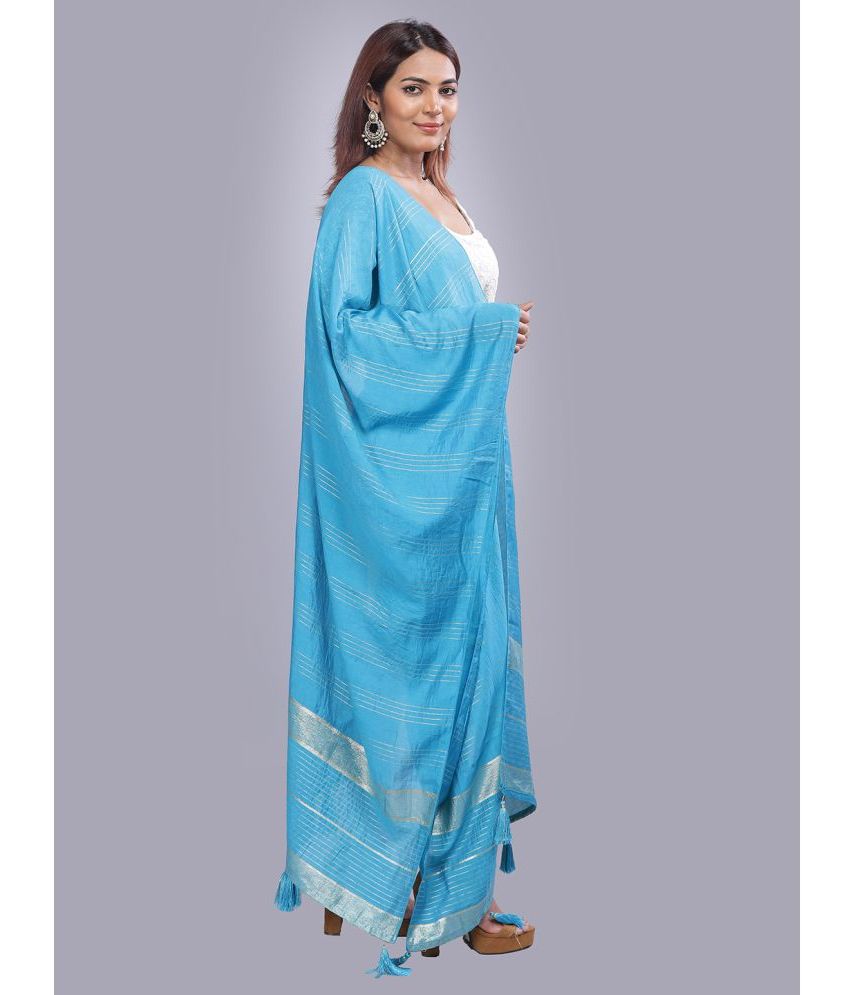     			Aany's Culture Light Blue Viscose Women's Dupatta - ( Pack of 1 )