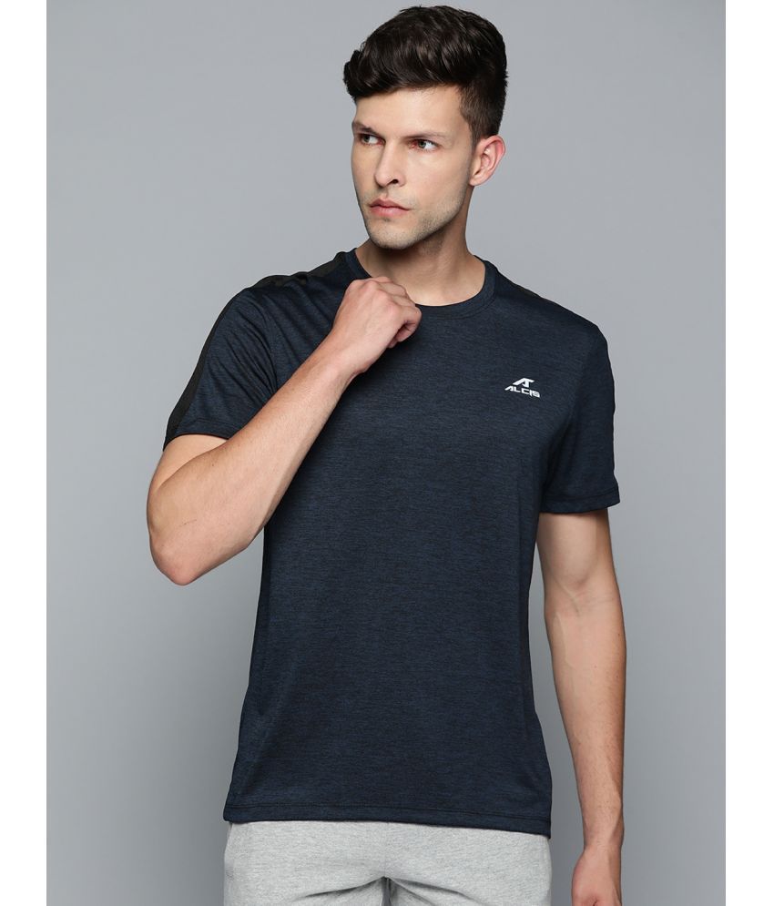     			Alcis Navy Blue Polyester Slim Fit Men's Sports T-Shirt ( Pack of 1 )