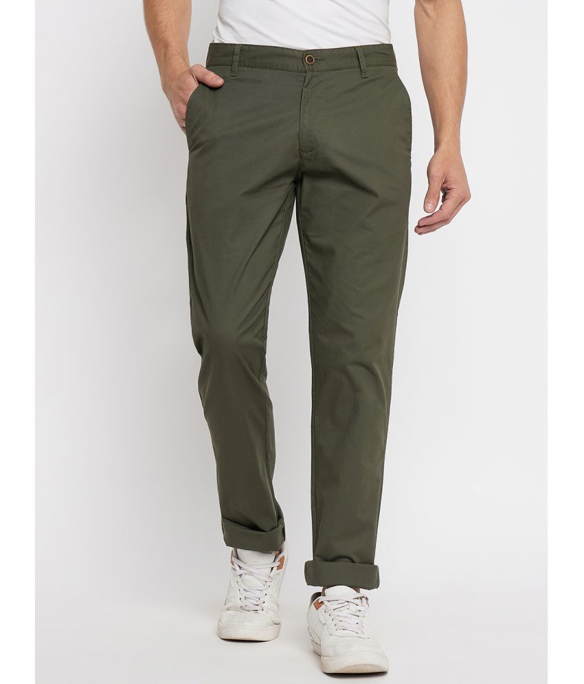     			Duke Slim Flat Men's Chinos - Green ( Pack of 1 )