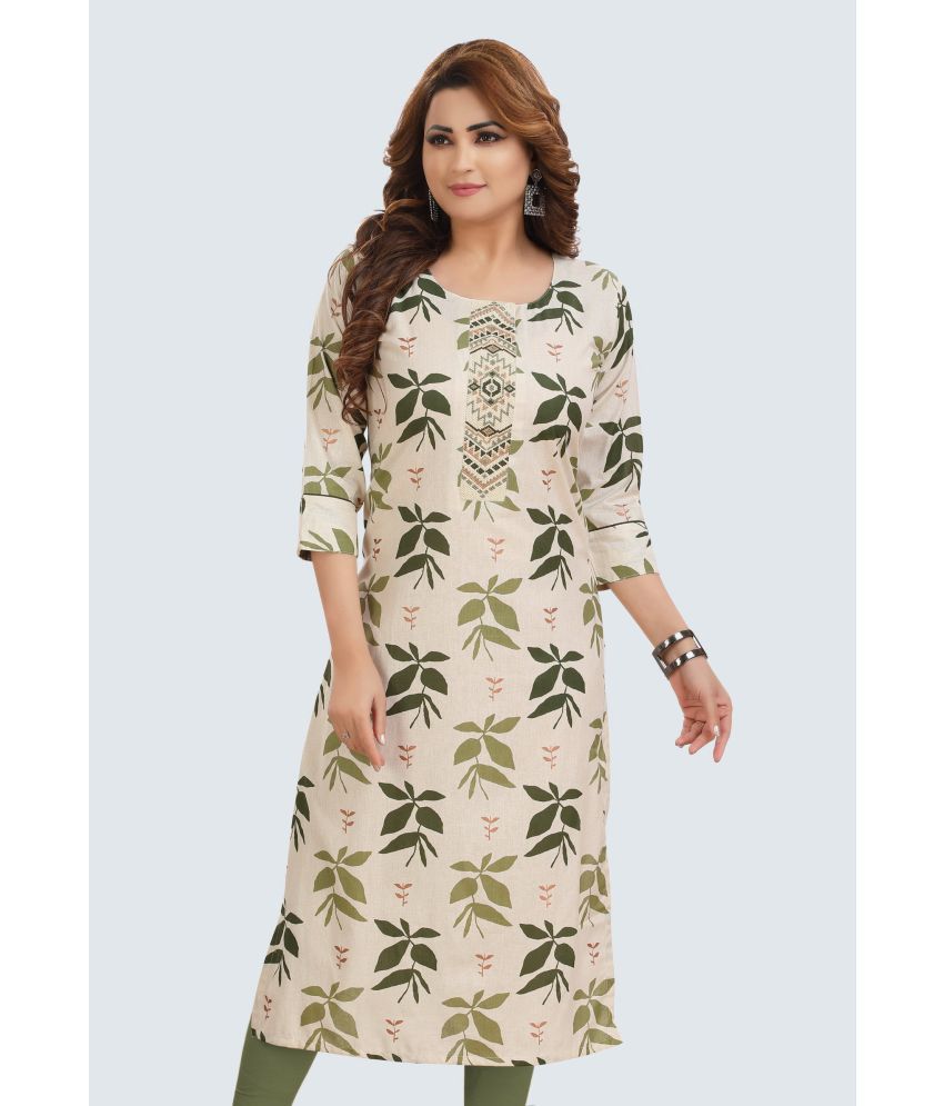     			Meher Impex Cotton Printed Straight Women's Kurti - Multicoloured ( Pack of 1 )