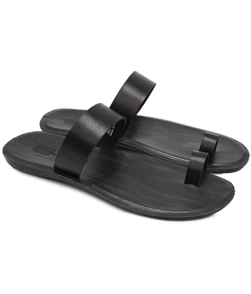     			ASIAN Black Men's Leather Slipper