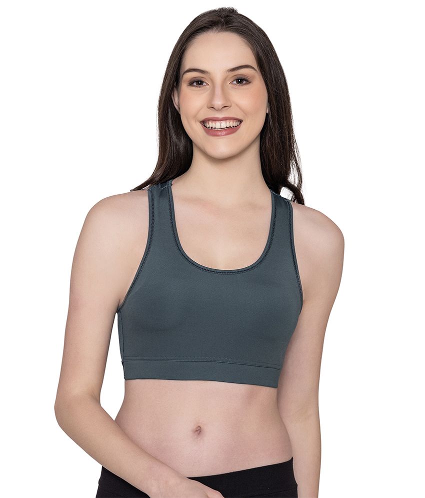     			Bonjour Olive Cotton Lightly Padded Women's Sports Bra ( Pack of 1 )