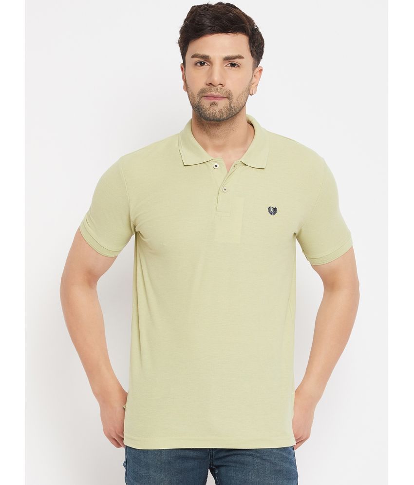     			Duke Cotton Blend Slim Fit Solid Half Sleeves Men's Polo T Shirt - Green ( Pack of 1 )