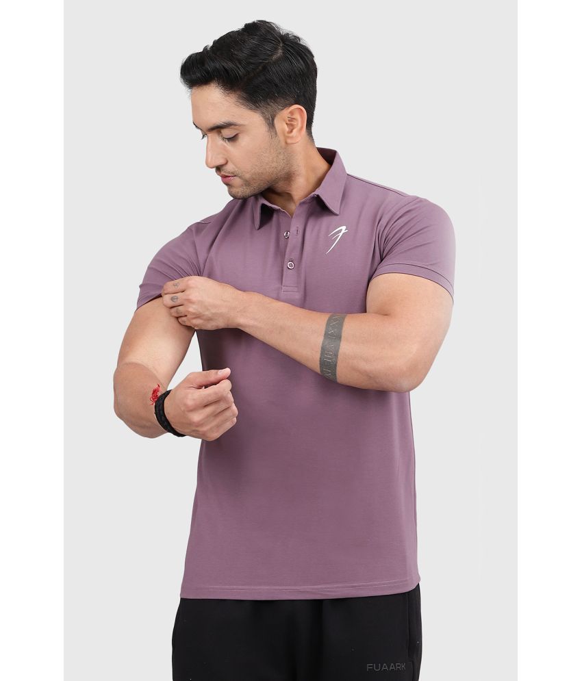     			Fuaark Purple Cotton Slim Fit Men's Sports Polo T-Shirt ( Pack of 1 )