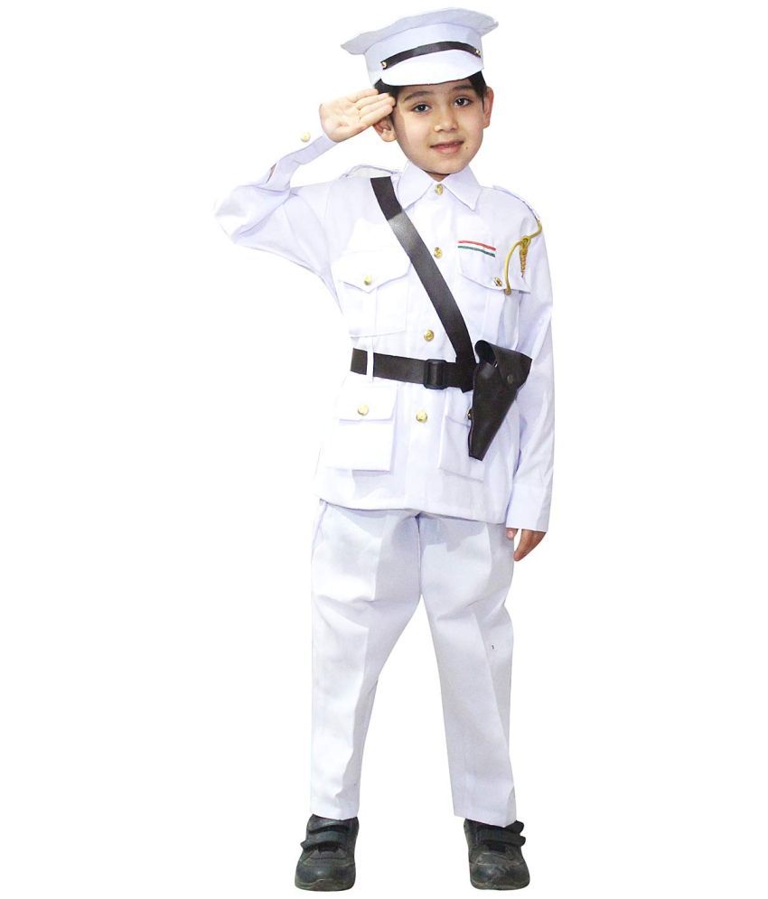     			Indian Soldier Navy Costume National Hero Dress For Boys & Girls - 5-6 Years