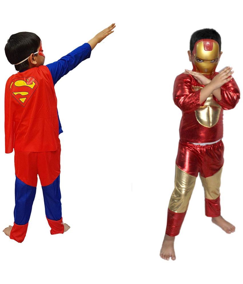     			Iron & Super Hero Dress For Boys, Superhero Costume Combo, 5-6 Yrs (Pack of 2)