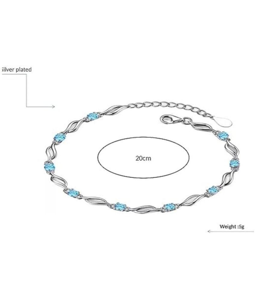     			Nilu's Collection Blue Bracelet ( Pack of 1 )