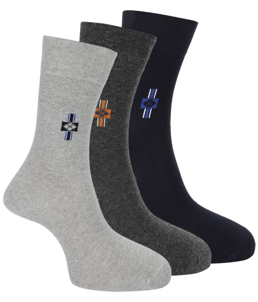     			PLAE Cotton Men's Solid Multicolor Mid Length Socks ( Pack of 3 )