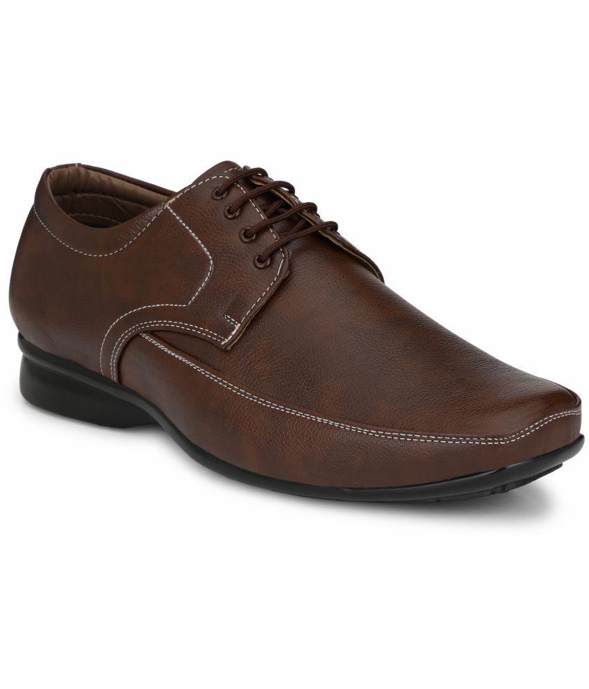     			RL Rocklin Men Brown Men's Derby Formal Shoes