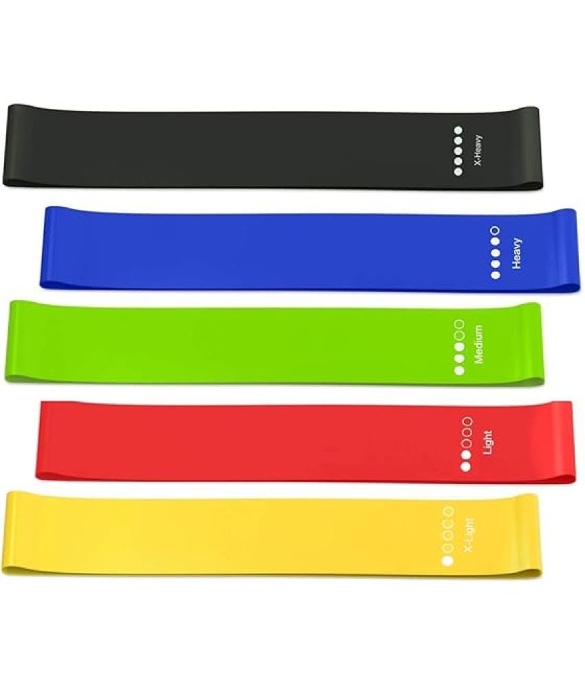     			Resistance Bands Set for Men and Women, Pack of 5 Different Levels Elastic Band for Home Gym Long Exercise Workout – Great Fitness Equipment for Training, Pack of 1