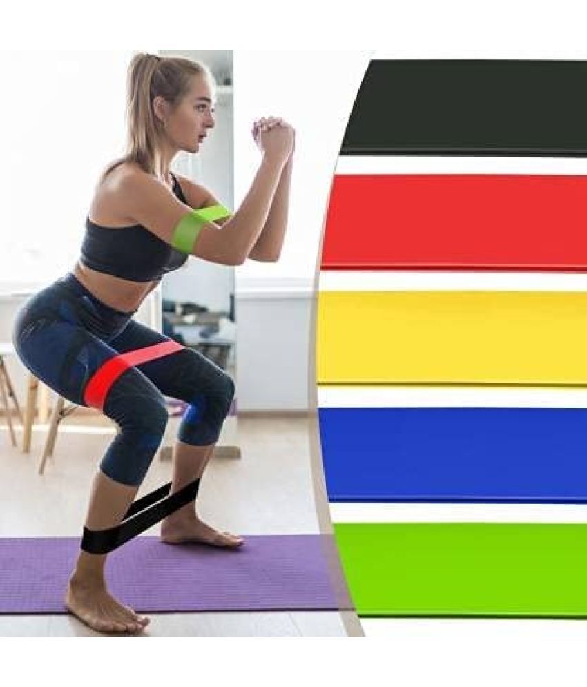     			Resistance Loop Bands 5 Latex Latex Resistance Band - 600mm, 5-Piece Set, Pack of 1