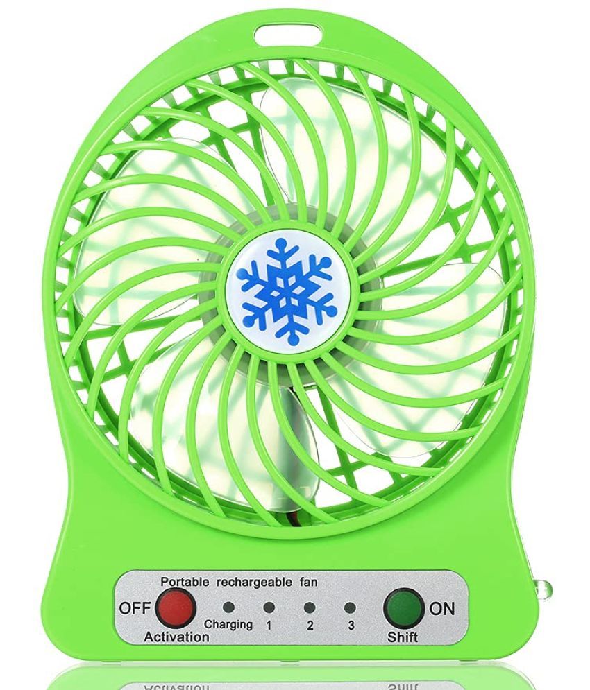     			Sanjana Collections USB Fan Green Pack of Pack of 1 Rechargeable 3 Speed Control