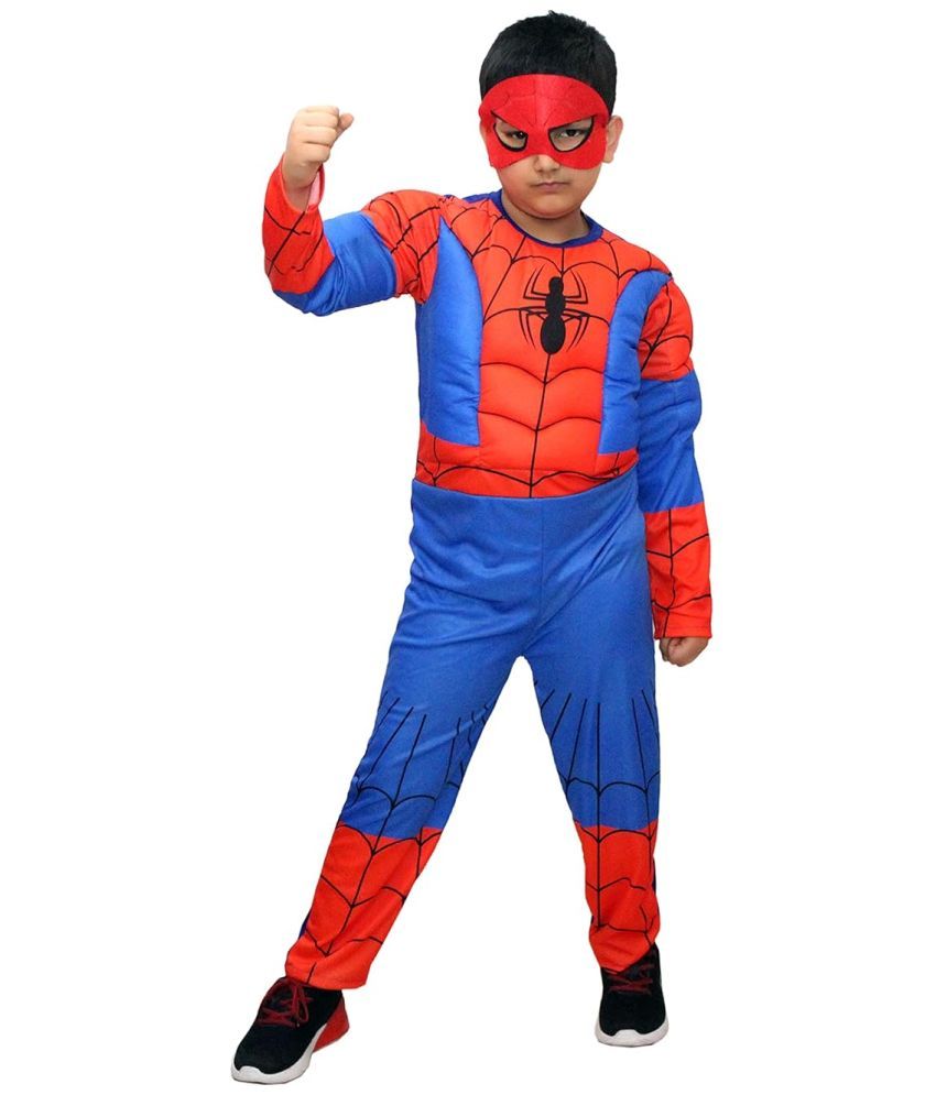     			Spider Superhero Costumes for Boys, Super Hero Dress - Red, 7-8 Years