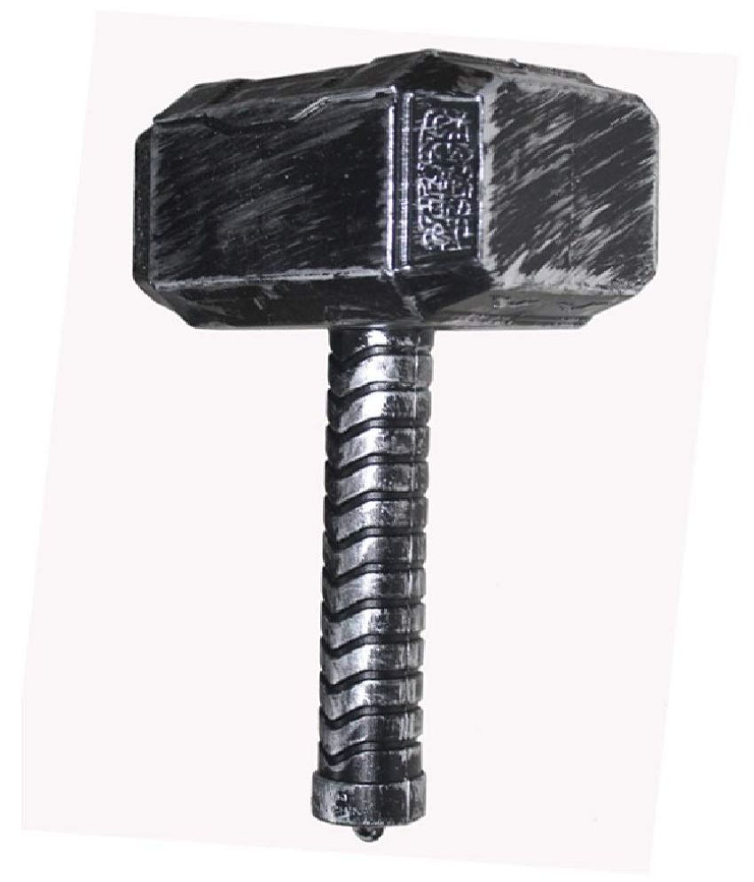     			Superhero Thor Toy Hammer for Kids, Superhero Costume Accessory (Black)