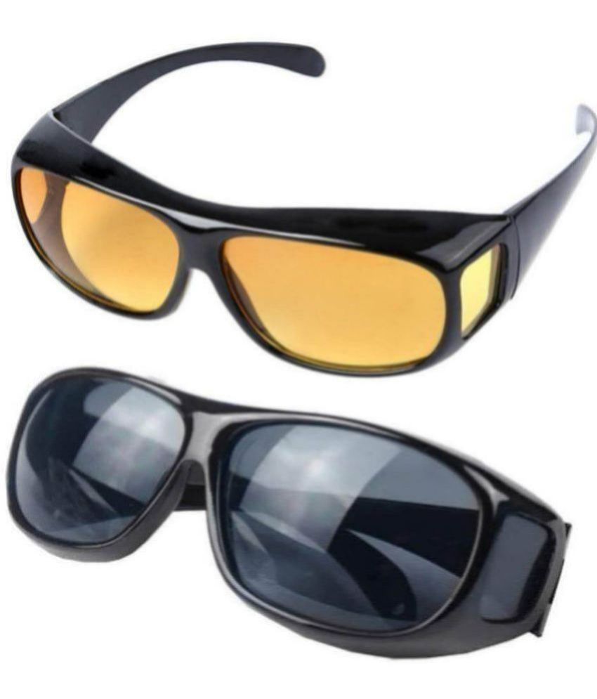     			ZuZu Yellow Rectangular Sunglasses ( Pack of 2 )