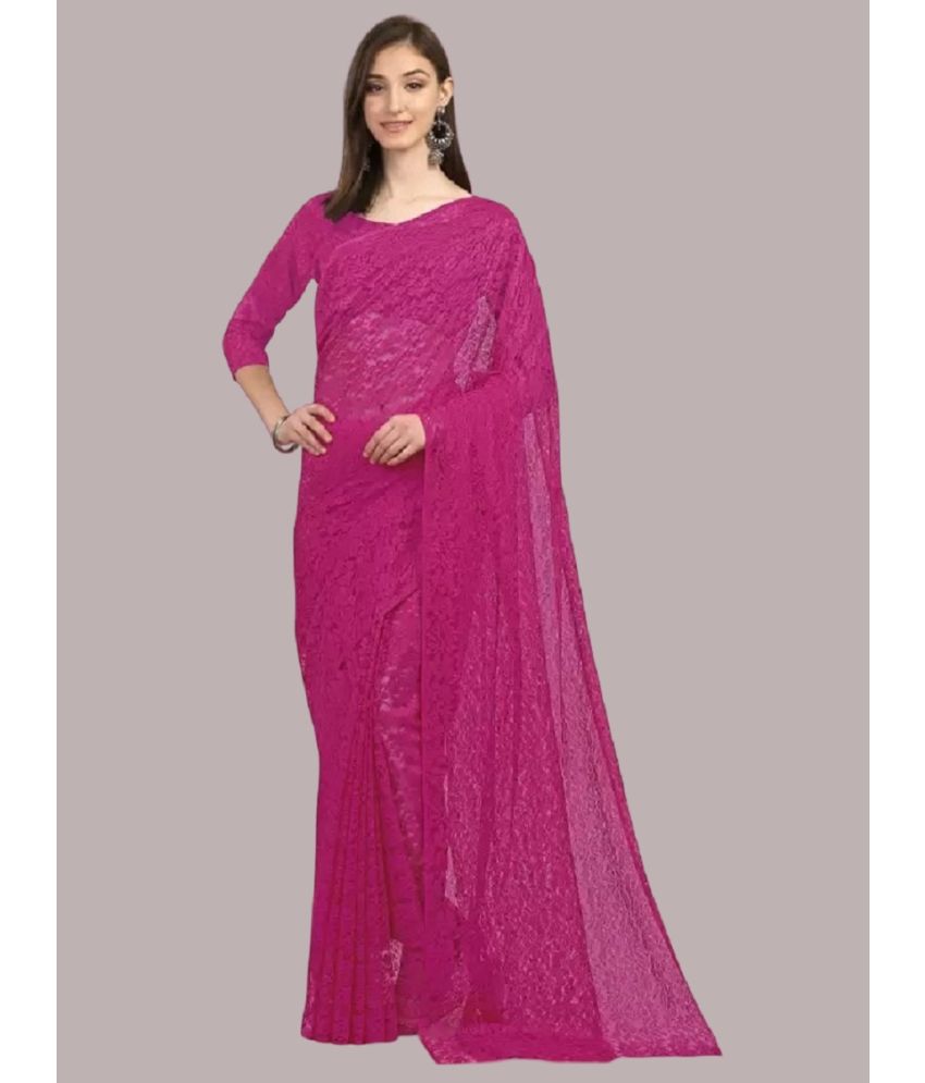     			A TO Z CART Banarasi Silk Embellished Saree With Blouse Piece - Rani ( Pack of 1 )