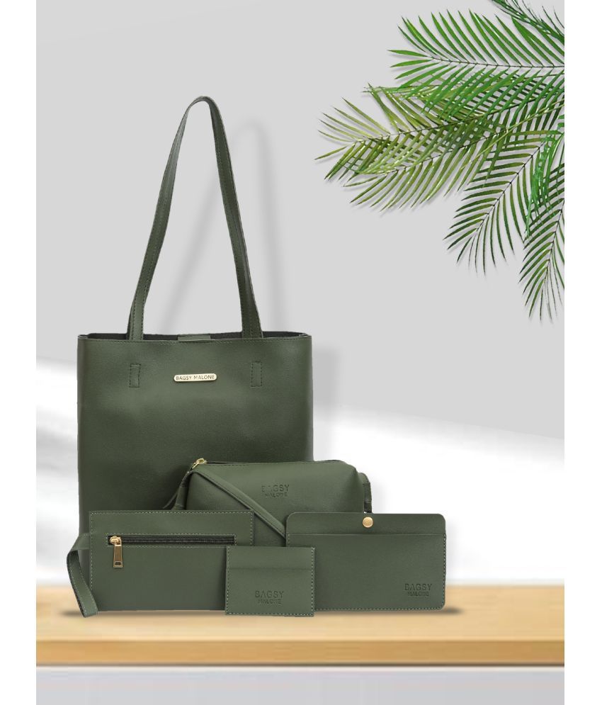     			Bagsy Malone Tote Bag PU Set of 5 ( Green )