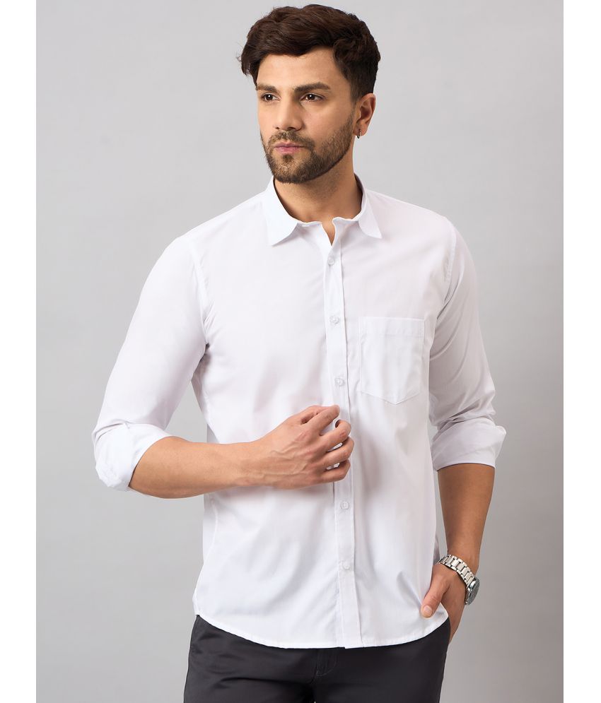     			Club York Cotton Blend Regular Fit Solids Full Sleeves Men's Casual Shirt - White ( Pack of 1 )