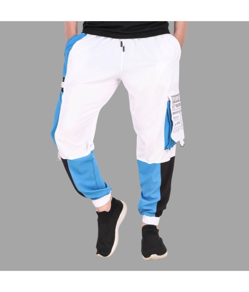     			Forbro White Polyester Men's Sports Joggers ( Pack of 1 )