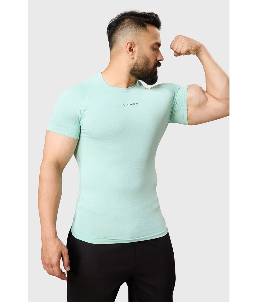     			Fuaark Mint Green Polyester Slim Fit Men's Sports T-Shirt ( Pack of 1 )