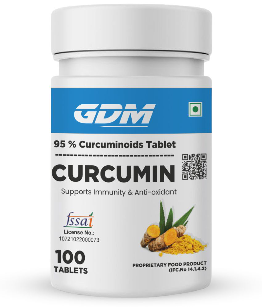    			GDM NUTRACEUTICALS LLP Curcumin with 95% Curcuminoids Supplement for Supports Immunity - 100 no.s Minerals Tablets