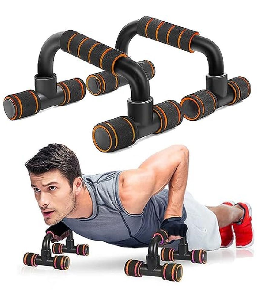     			Push Up Bar Stand for Gym & Home Exercise, Dips/Push Up Stand for Men & Women. Useful in Chest & Arm Workout. (Orange Color)Pack of 1