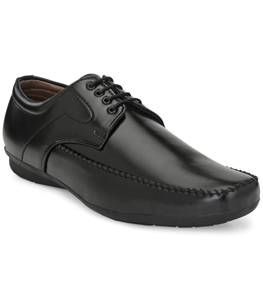     			RL Rocklin Men Black Men's Derby Formal Shoes