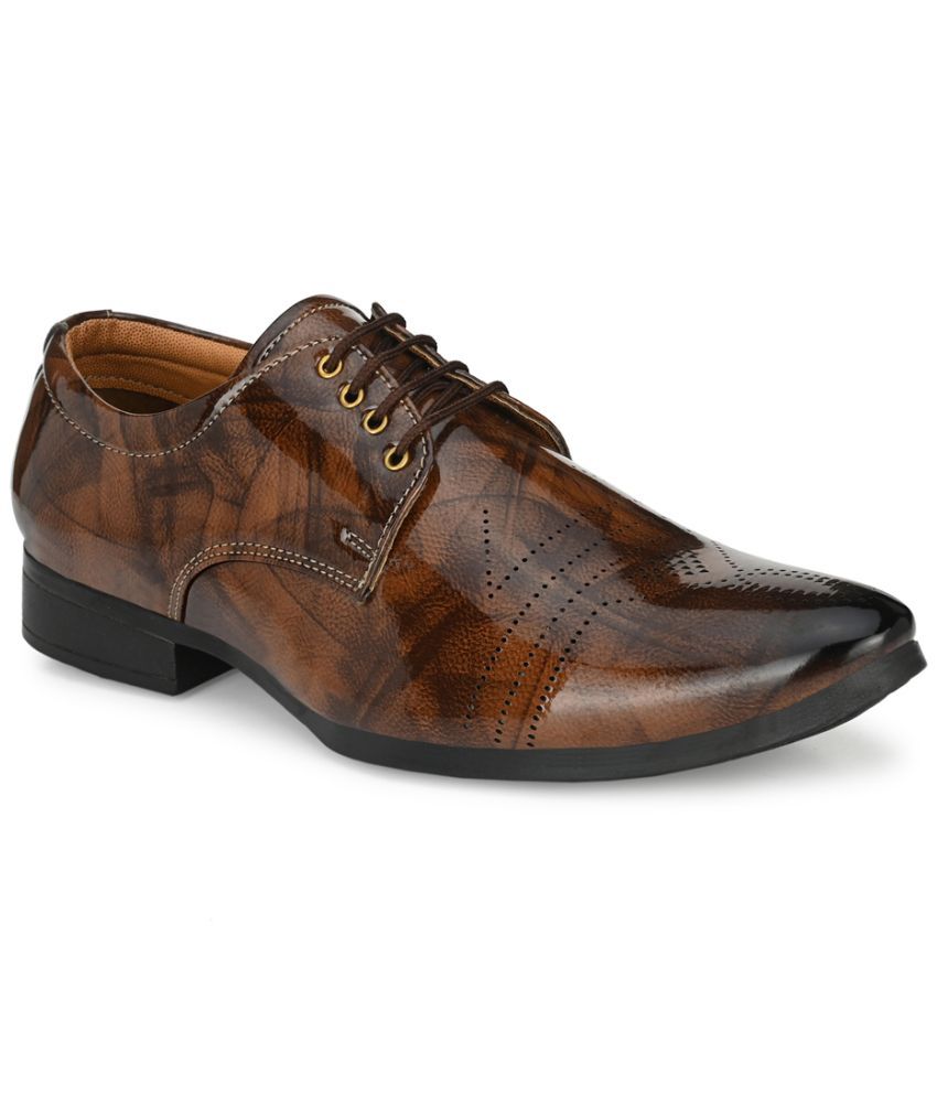     			RL Rocklin Men Brown Men's Derby Formal Shoes