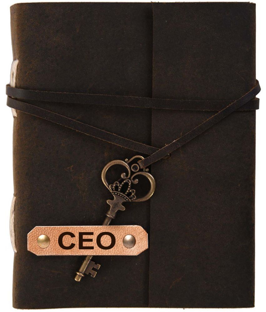     			Rjkart CEO embossed Leather Cover Diary With Key Lock A5 Diary Unruled 200 Pages (CEO) - 120 GSM