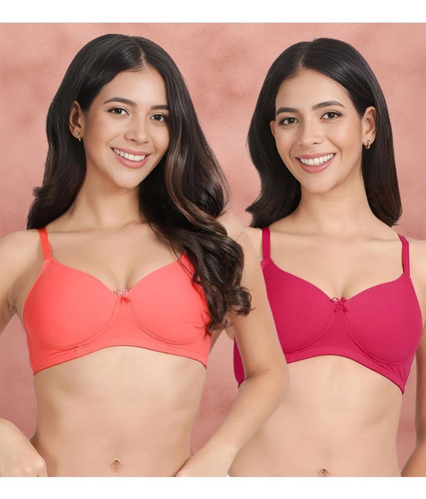     			Susie Multicolor Cotton Blend Lightly Padded Women's Plunge Bra ( Pack of 2 )