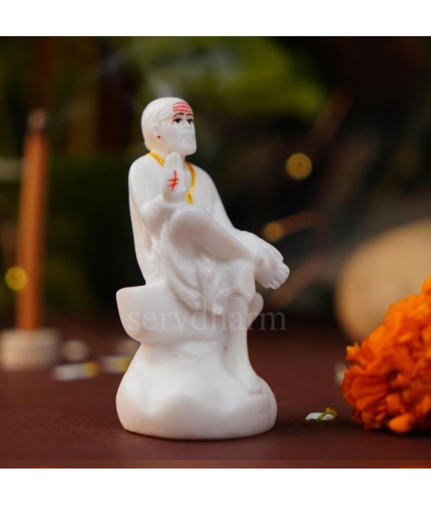     			Servdharm Resin Sai Baba God Idol for Home Temple Mandir ( 7.5 cm )