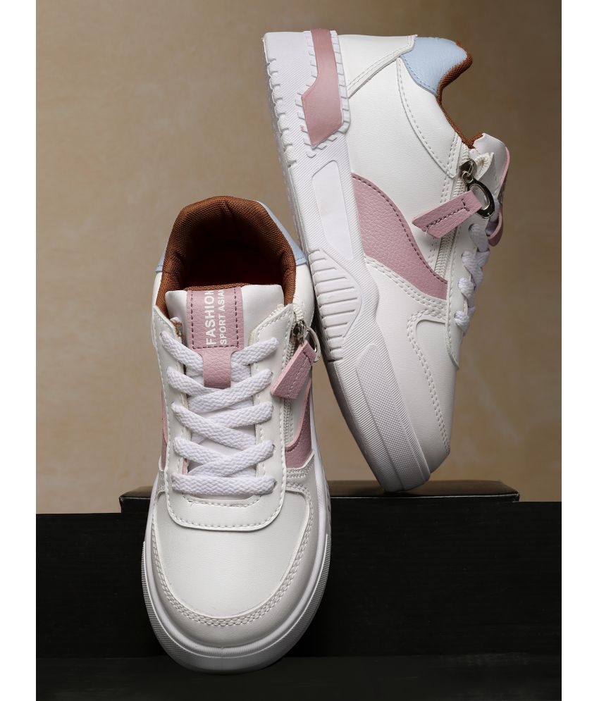     			ASIAN White Women's Sneakers