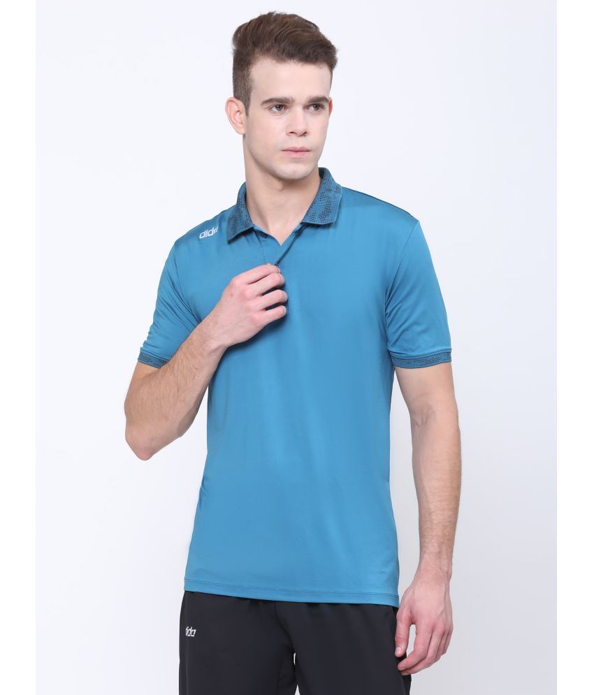     			Dida Sportswear Blue Polyester Regular Fit Men's Sports Polo T-Shirt ( Pack of 1 )