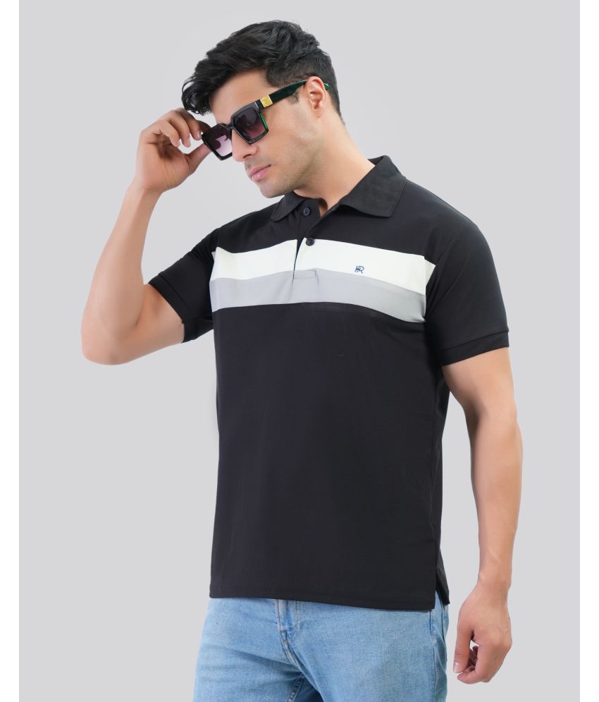     			Forbro Black Cotton Regular Fit Men's Sports Polo T-Shirt ( Pack of 1 )