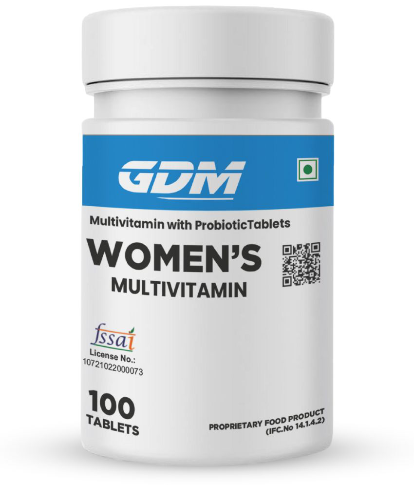    			GDM NUTRACEUTICALS LLP Women's Multivitamin Probiotic Tablets -Support Bone,Skin & Eye Health 100 no.s Minerals Tablets