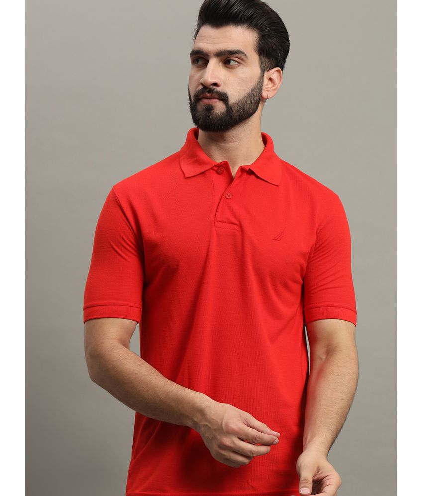     			GET GOLF Cotton Blend Regular Fit Solid Half Sleeves Men's Polo T Shirt - Orange ( Pack of 1 )
