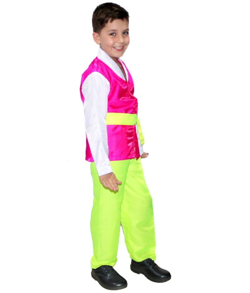     			Kaku Fancy Dresses Korean Boy Costume For Kids/International Ethnic Halloween Costume -Multicolor, 3-4 Years, For Boys